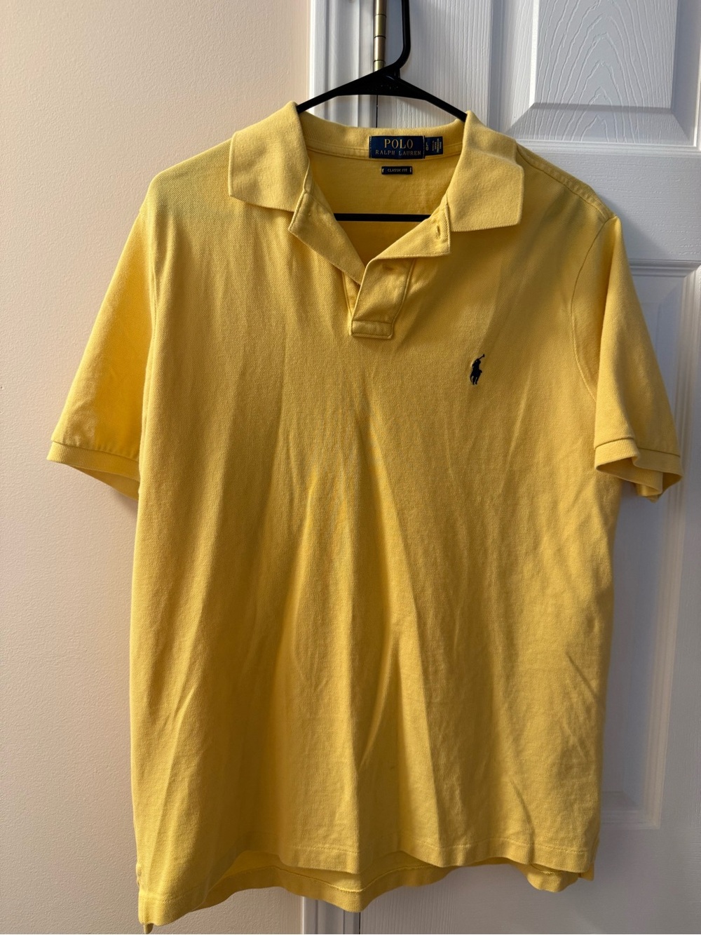 Polo by Ralph Lauren Yellow Pique Polo with Navy Pony